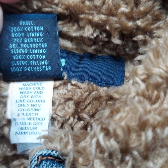 Y2K Gap Faux-Fur Lined Denim Jean Jacket Small - Picture 7 of 8